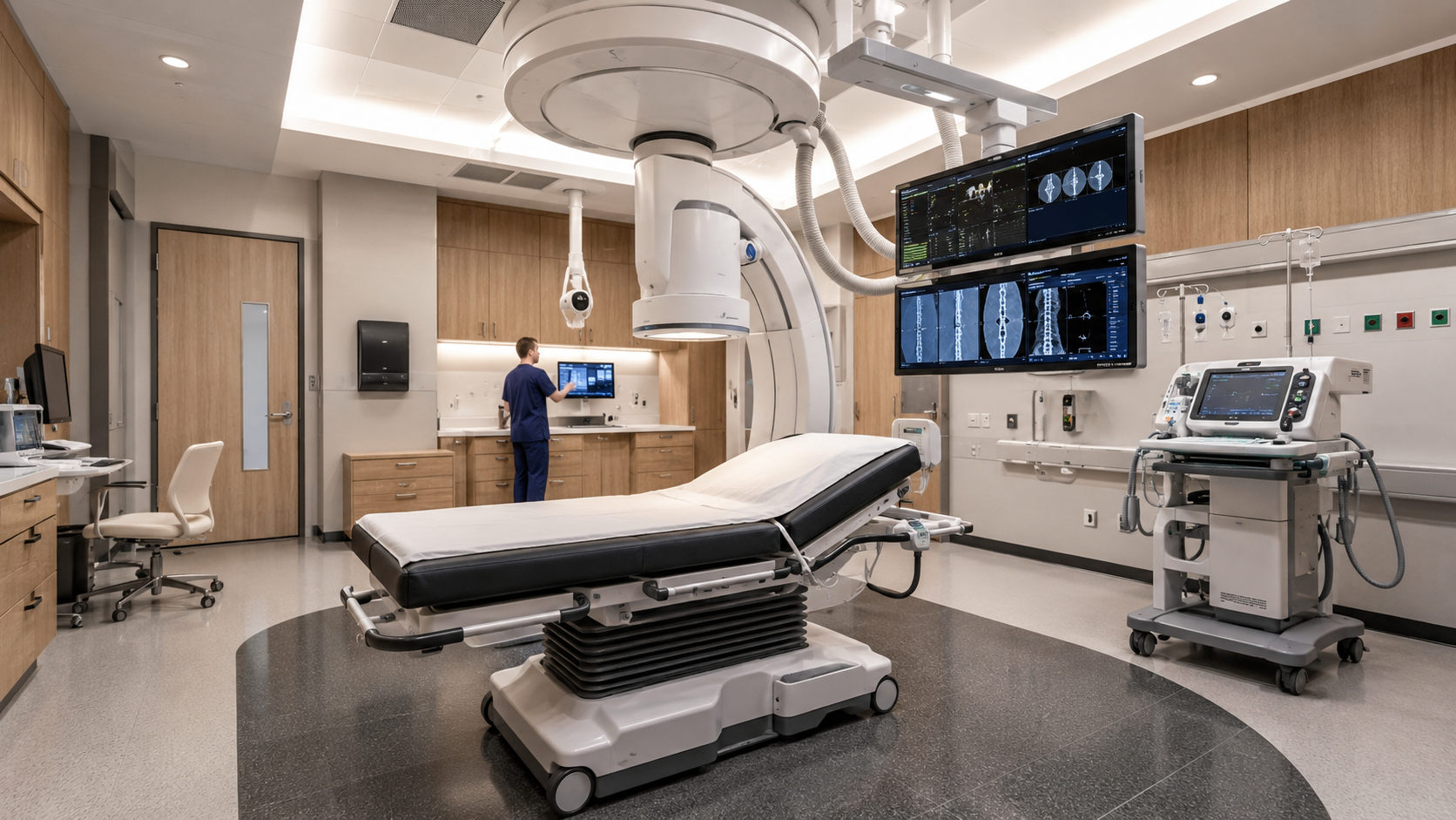 Clinical room with the integrated treatment platform
